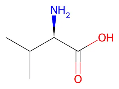 D-缬氨酸 structure