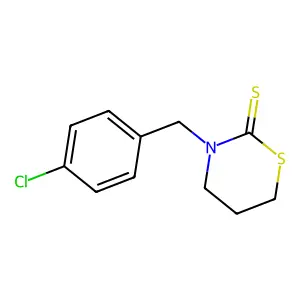 3-[(4-Chlorophenyl)methyl]-1,3-thiazinane-2-thione structure