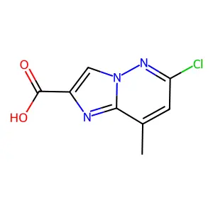 6-Chloro-8-methylimidazo[1,2-b]pyridazine-2-carboxylic acid structure