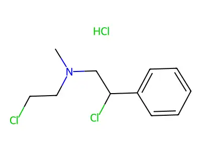 2-chloro-N-(2-chloroethyl)-N-methyl-2-phenylethanamine structure