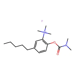 Ammonium, ((2-hydroxy-5-pentyl)phenyl)trimethyl-, iodide, dimethylcarbamate structure