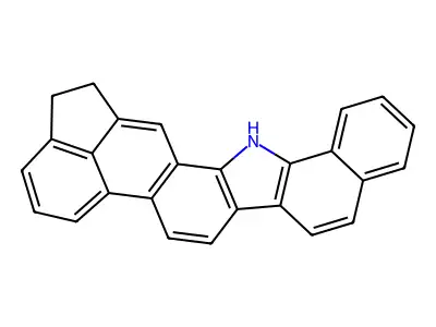 14H-Acenaphtho(4,5-a)benzo(i)carbazole, 6,7-dihydro- structure
