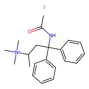 Ammonium, 4-acetamido-4,4-diphenyl-2-butyltrimethyl-, iodide structure