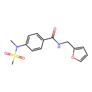 N-(furan-2-ylmethyl)-4-[methyl(methylsulfonyl)amino]benzamide structure