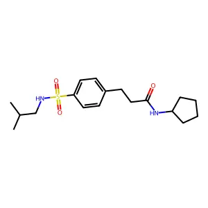 N-cyclopentyl-3-{4-[(isobutylamino)sulfonyl]phenyl}propanamide structure