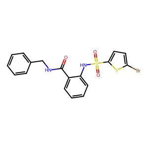 N-benzyl-2-[(5-bromothiophen-2-yl)sulfonylamino]benzamide structure