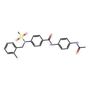 N-[4-(acetylamino)phenyl]-4-[(2-methylbenzyl)(methylsulfonyl)amino]benzamide structure