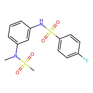 4-fluoro-N-[3-[methyl(methylsulfonyl)amino]phenyl]benzenesulfonamide structure