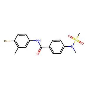 N-(4-bromo-3-methylphenyl)-4-[methyl(methylsulfonyl)amino]benzamide structure