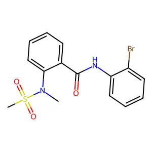 N-(2-bromophenyl)-2-[methyl(methylsulfonyl)amino]benzamide structure