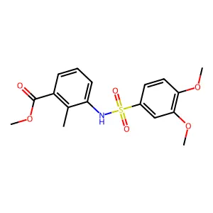 Methyl 3-{[(3,4-dimethoxyphenyl)sulfonyl]amino}-2-methylbenzoate structure