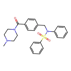 N-{4-[(4-methylpiperazin-1-yl)carbonyl]benzyl}-N-phenylbenzenesulfonamide structure