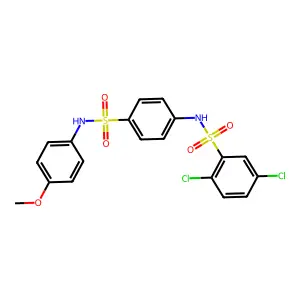 2,5-dichloro-N-[4-[(4-methoxyphenyl)sulfamoyl]phenyl]benzenesulfonamide structure