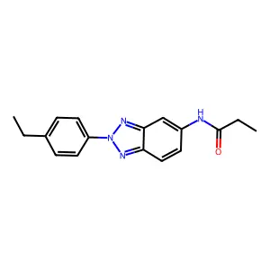 N-[2-(4-ethylphenyl)benzotriazol-5-yl]propanamide structure