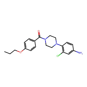 {3-Chloro-4-[4-(4-propoxybenzoyl)piperazin-1-yl]phenyl}amine structure