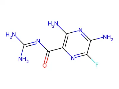 3,5-Diamino-6-fluoro-2-pyrazinoylguanidine structure