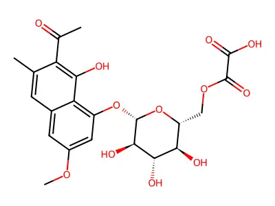 Torachrysone-8-O-beta-D-(6'-oxayl)-glucoside structure