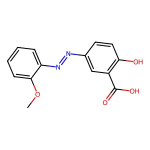 Benzoic acid, 2-hydroxy-5-[(2-methoxyphenyl)azo]- structure