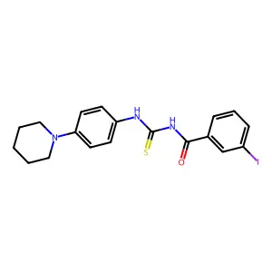3-iodo-N-{[4-(piperidin-1-yl)phenyl]carbamothioyl}benzamide structure
