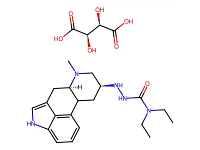 1,1-Diethyl-4-(D-6-methyl-8-isoergolin-I-yl)semicarbazide tartrate structure