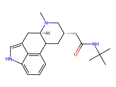 (8-beta)-N-(1,1-Dimethylethyl)-6-methylergoline-8-acetamide structure