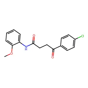 Benzenebutanamide, 4-chloro-N-(2-methoxyphenyl)-gamma-oxo- structure