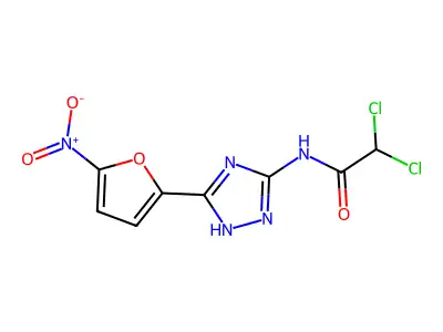 Acetamide, 2,2-dichloro-N-(3-(5-nitro-2-furyl)-5-triazol-5-yl)- structure