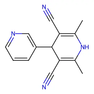 [3,4'-Bipyridine]-3',5'-dicarbonitrile, 1',4'-dihydro-2',6'-dimethyl- structure