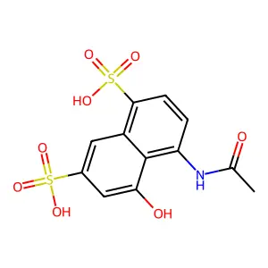 1,7-Naphthalenedisulfonic acid, 4-(acetylamino)-5-hydroxy- structure