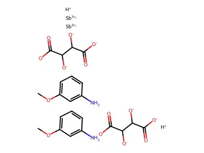m-Anisidine antimonyl tartrate structure