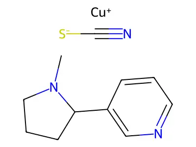 Copper(I) thiocyanate (1:1), compd. with nicotine structure