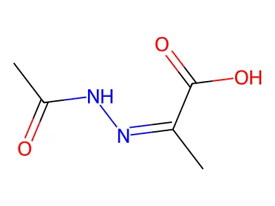 Propanoic acid,2-(2-acetylhydrazinylidene)- structure