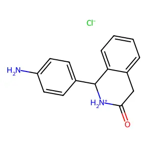 Isoquinolin-3-one, 1,2,3,4-tetrahydro-1-(p-aminophenyl)-, hydrochloride structure