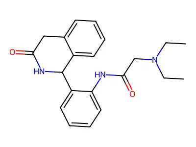 2-(Diethylamino)-N-(2-(1,2,3,4-tetrahydro-3-oxo-1-isoquinolinyl)phenyl)acetamide structure