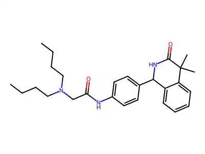 2-(Dibutylamino)-N-(4-(1,2,3,4-tetrahydro-4,4-dimethyl-3-oxo-1-isoquinolinyl)phenyl)acetamide structure