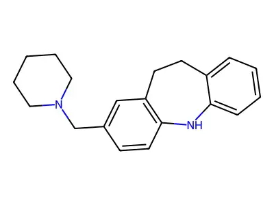 5H-Dibenz(b,f)azepine, 10,11-dihydro-2-(1-piperidinylmethyl)- structure