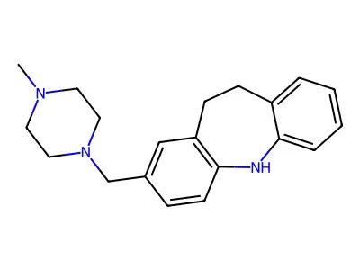 5H-Dibenz(b,f)azepine, 10,11-dihydro-2-((4-methyl-1-piperazinyl)methyl)- structure
