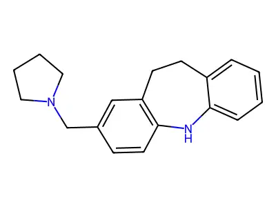 5H-Dibenz(b,f)azepine, 10,11-dihydro-2-(1-pyrrolidinylmethyl)- structure