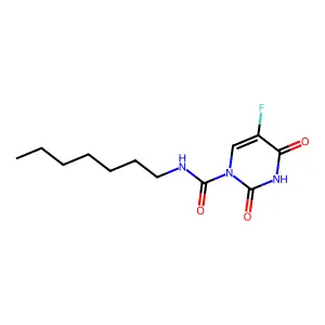 1(2H)-Pyrimidinecarboxamide, 5-fluoro-N-heptyl-3,4-dihydro-2,4-dioxo- structure