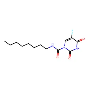 1(2H)-Pyrimidinecarboxamide, 5-fluoro-3,4-dihydro-N-octyl-2,4-dioxo- structure