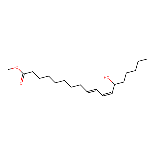 Methyl (E,Z)-13-hydroxy-9,11-octadecadienoate structure