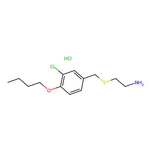 2-(4-Butoxy-3-chloro-benzylsulfanyl)-ethylamine structure