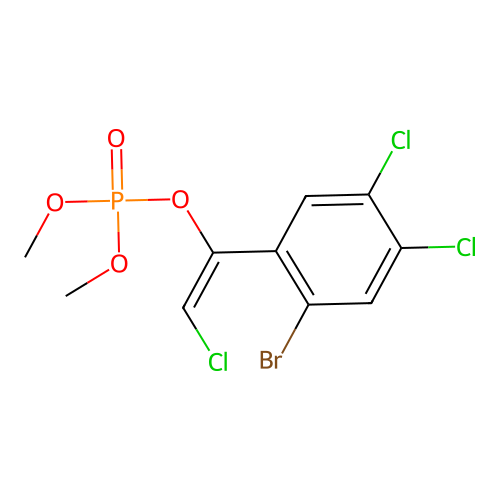 Phosphoric acid, 1-(2-bromo-4,5-dichlorophenyl)-2-chloroethenyl dimethyl ester structure