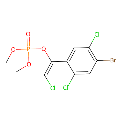 Phosphoric acid, 1-(4-bromo-2,5-dichlorophenyl)-2-chloroethenyl dimethyl ester structure
