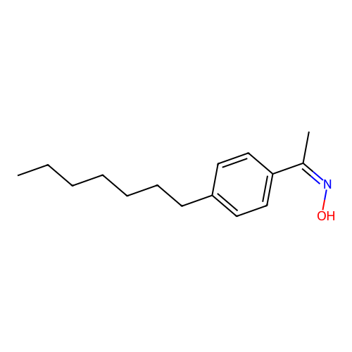 (1Z)-1-(4-heptylphenyl)-N-hydroxyethanimine structure