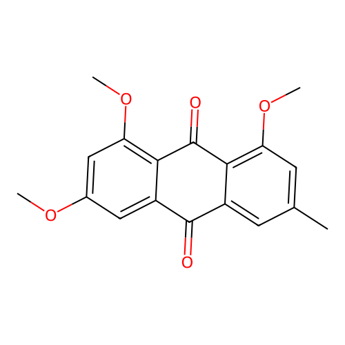 1,3,8-Trimethoxy-6-methylanthracene-9,10-dione structure
