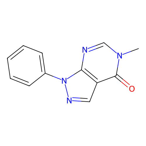 5-methyl-1-phenyl-1H-pyrazolo[3,4-d]pyrimidin-4(5H)-one structure