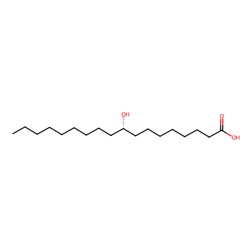 Octadecanoic acid, 9-hydroxy-, (S)- structure