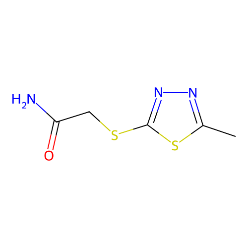 2-(5-Methyl-1,3,4-thiadiazol-2-ylthio)acetamide structure