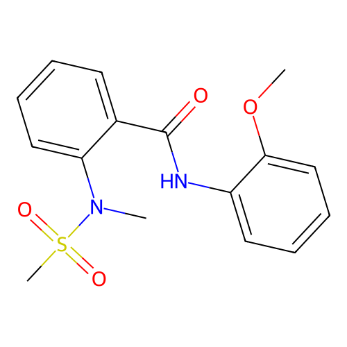 N-(2-methoxyphenyl)-2-[methyl(methylsulfonyl)amino]benzamide structure